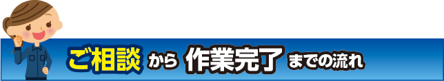 ご相談から作業完了までの流れ